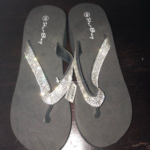 New jewel flip flops